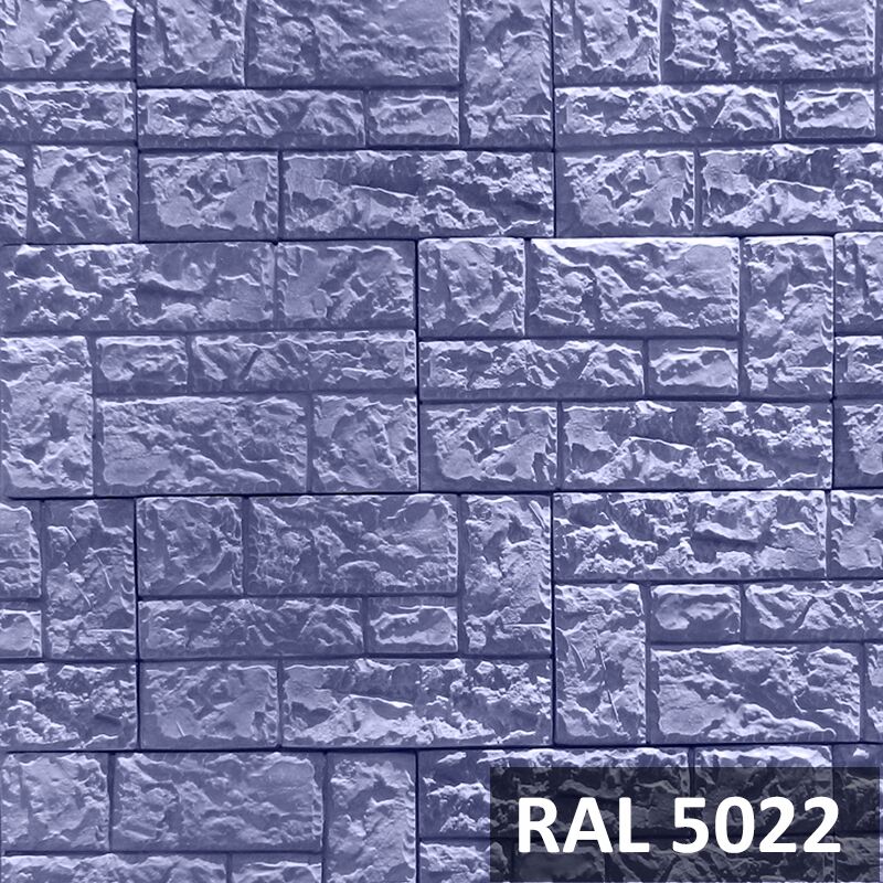 RAMO искусственный камень ФАСТ БЛОК 1м2/уп, RAMO искусственный камень ФАСТ БЛОК RAL5022 ночной синий (бетон) 1м2/уп