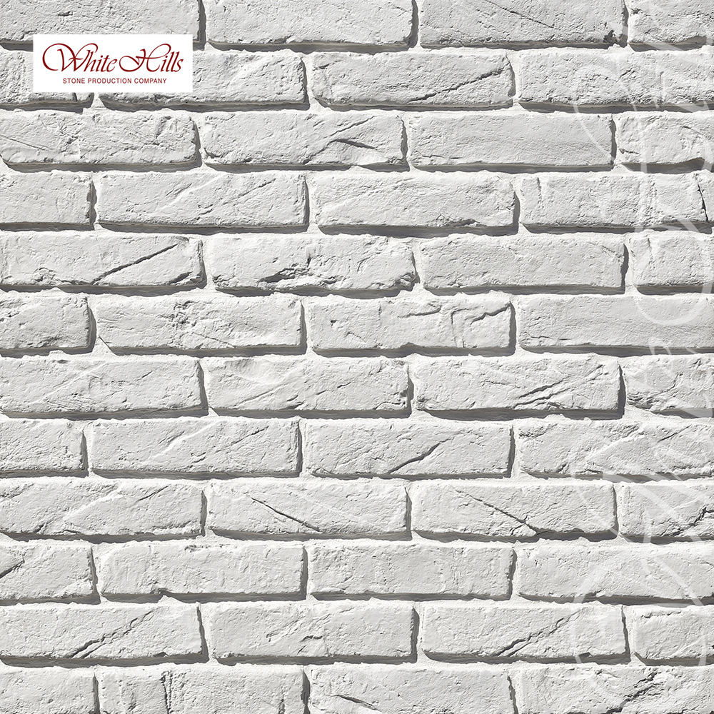 Искусственный камень 390-00 Тироль Брик 1.2м2/уп White Hills, Искусственный камень 390-00 Тироль Брик 1.2м2/уп White Hills