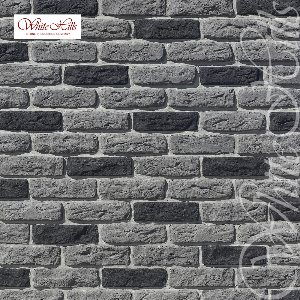 Искусственный камень 318-80 Брюгге Брик 1.16м2/уп White Hills, Искусственный камень 318-80 Брюгге Брик 1.16м2/уп White Hills