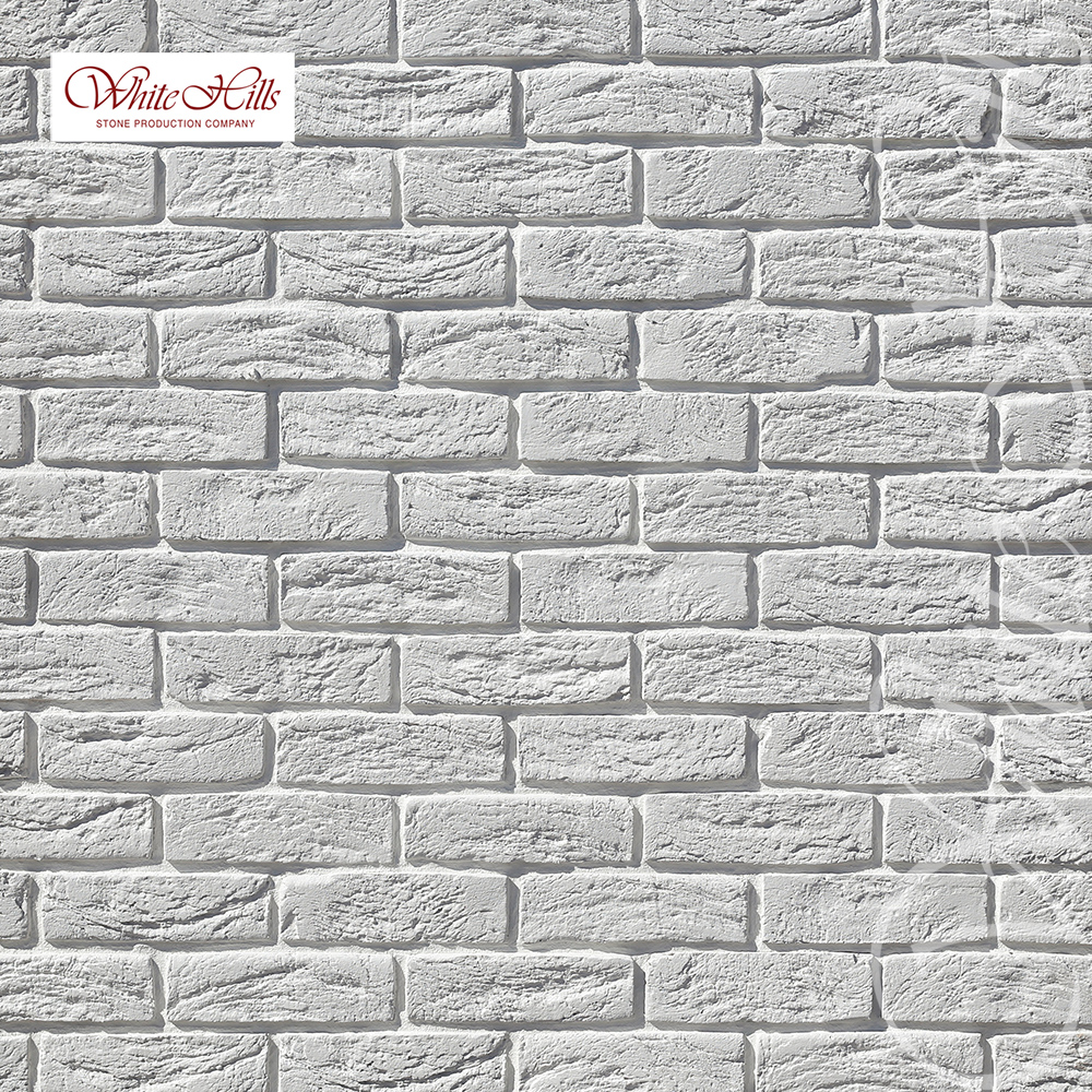 Искусственный камень 365-00 Линц Брик 0.98м2/уп White Hills, Искусственный камень 365-00 Линц Брик 1.23м2/уп White Hills