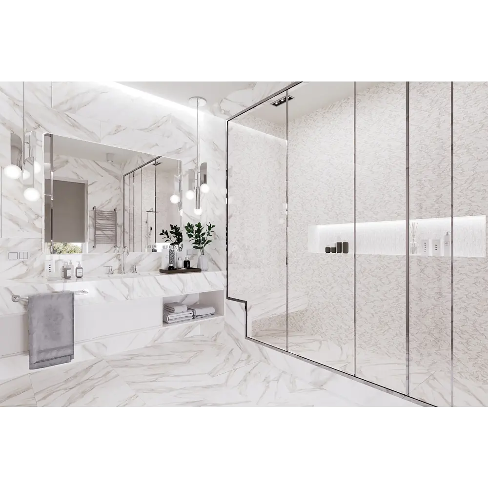Керамогранит Absolut Gres Calacatta Gold glossy полир. мрамор 1200х600х9мм 1,44м2/2шт/уп купить в Санкт-Петербурге Керамогранит Absolut Gres Calacatta Gold glossy полир. мрамор 1200х600х9мм 1,44м2/2шт/уп