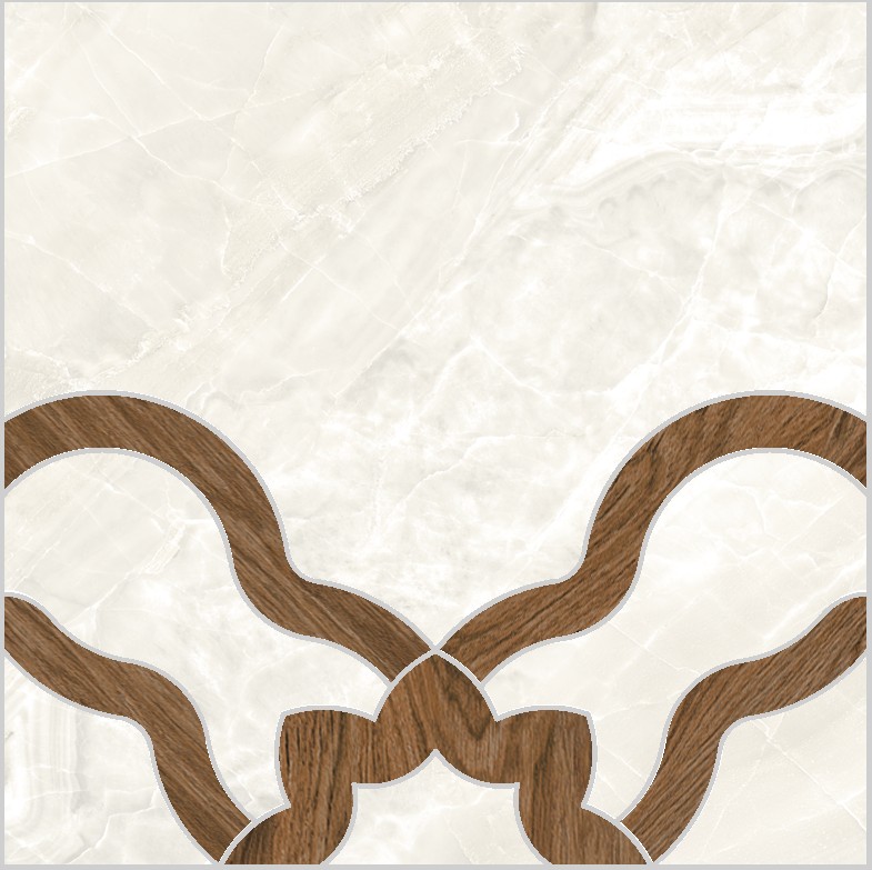 Декор гидрорезка Canyon 60х60х1см K-900/SR/d02-cut 6шт/уп Kerranova, Белый / White