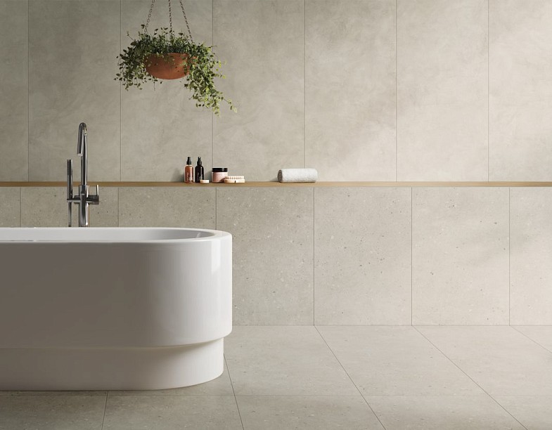 Керамогранит MicroCement 120x60x0.9 Кремовый нат. ректифицир. (2шт/уп/1.44м2) VitrA купить в Санкт-Петербурге Керамогранит MicroCement 120x60x0.9 Кремовый нат. ректифицир. (2шт/уп/1.44м2) VitrA
