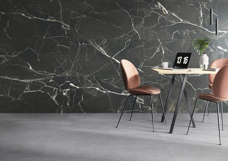 Керамогранит SilkMarble 120x60x0.9 Порто Неро нат. ректифицир. (2шт/уп/1.44м2) VitrA купить в Санкт-Петербурге Керамогранит SilkMarble 120x60x0.9 Порто Неро нат. ректифицир. (2шт/уп/1.44м2) VitrA