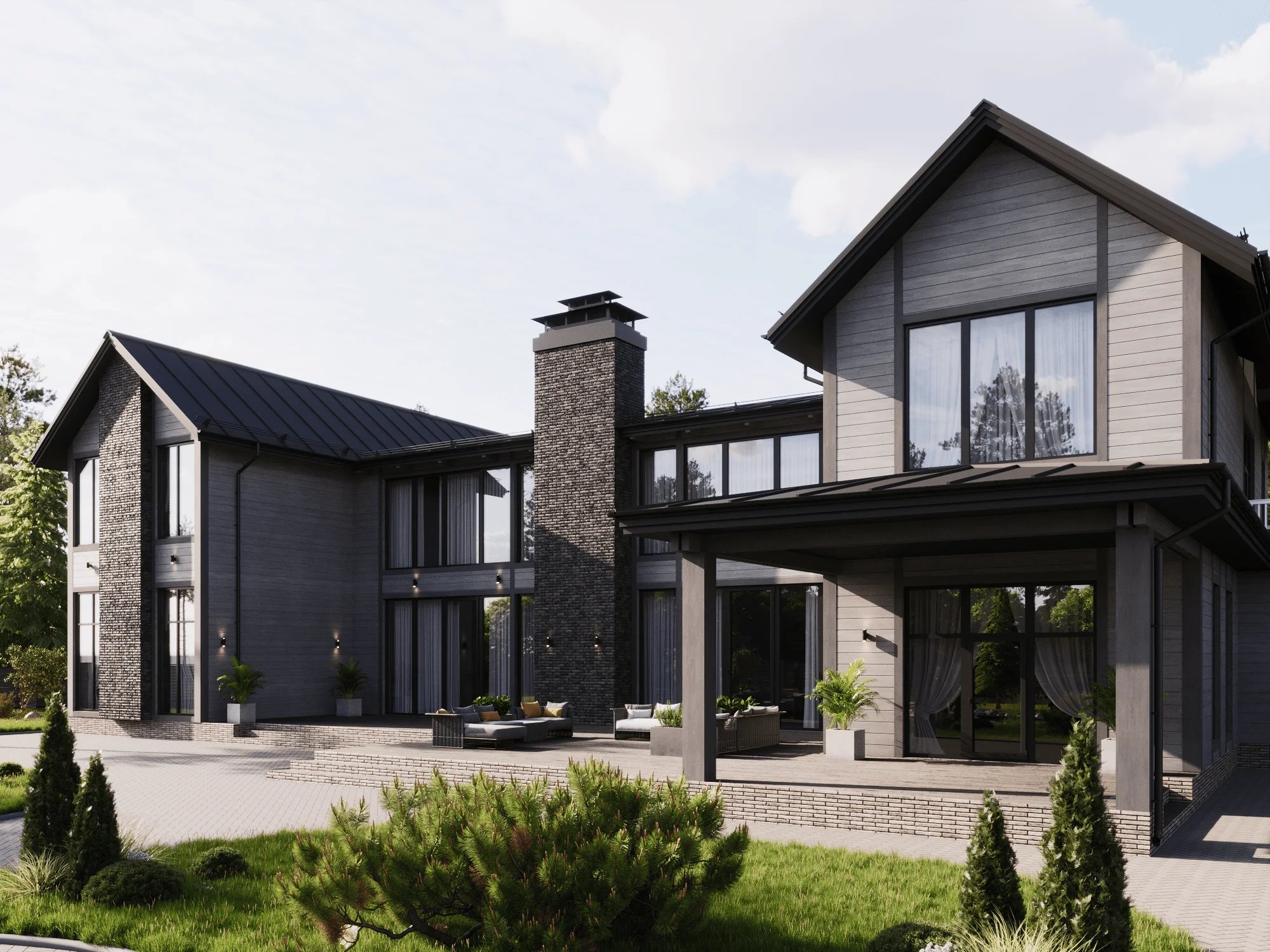 Кирпич облицовочный NF Simple графит 240х60х100мм 58шт/м2 420шт/пд BrickWell