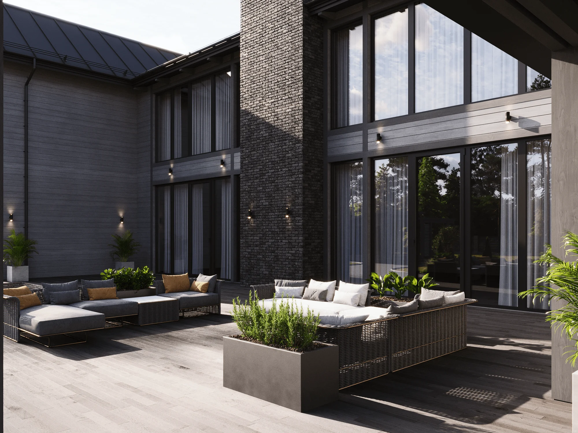 Кирпич облицовочный NF Simple графит 240х60х100мм 58шт/м2 420шт/пд BrickWell