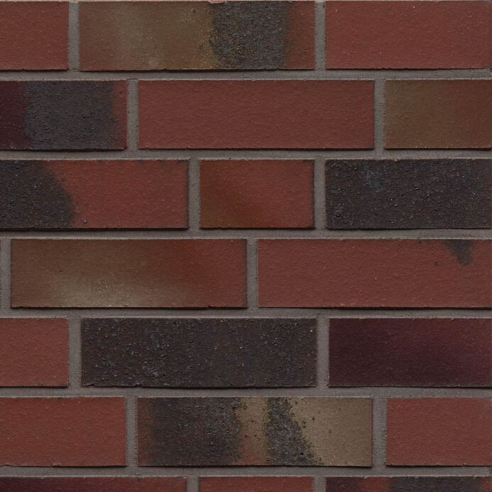 Кирпич клинкерный FeldHaus K574NF 240х115х71мм 416шт/пд, carbona cerasi verdo