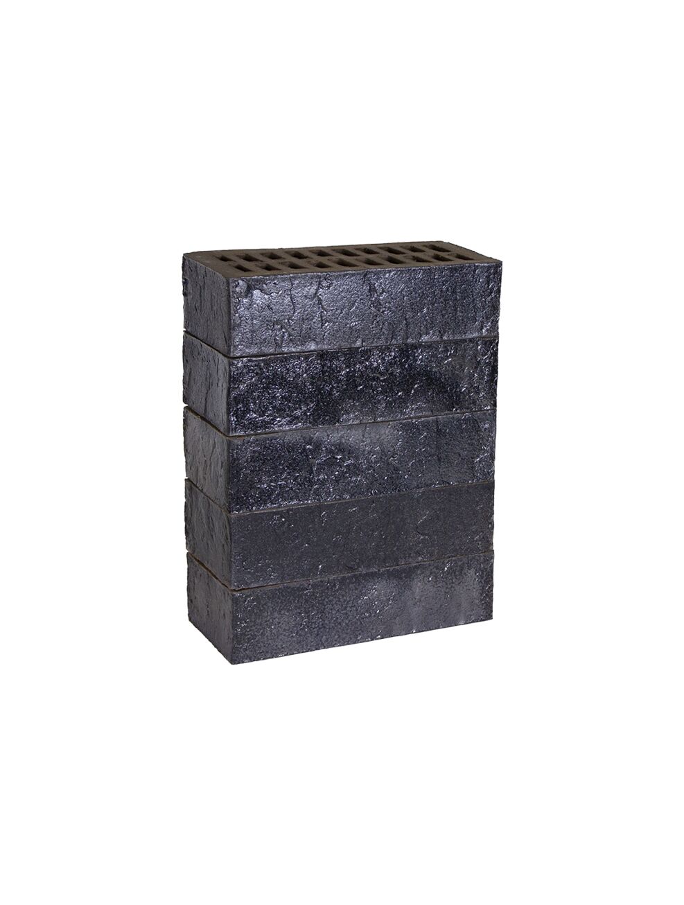 Красная Гвардия Кирпич лицевой Nero Premium Черный флеш Фактурный 0,7НФ 250х85х65мм 672шт/пд, Черный флеш