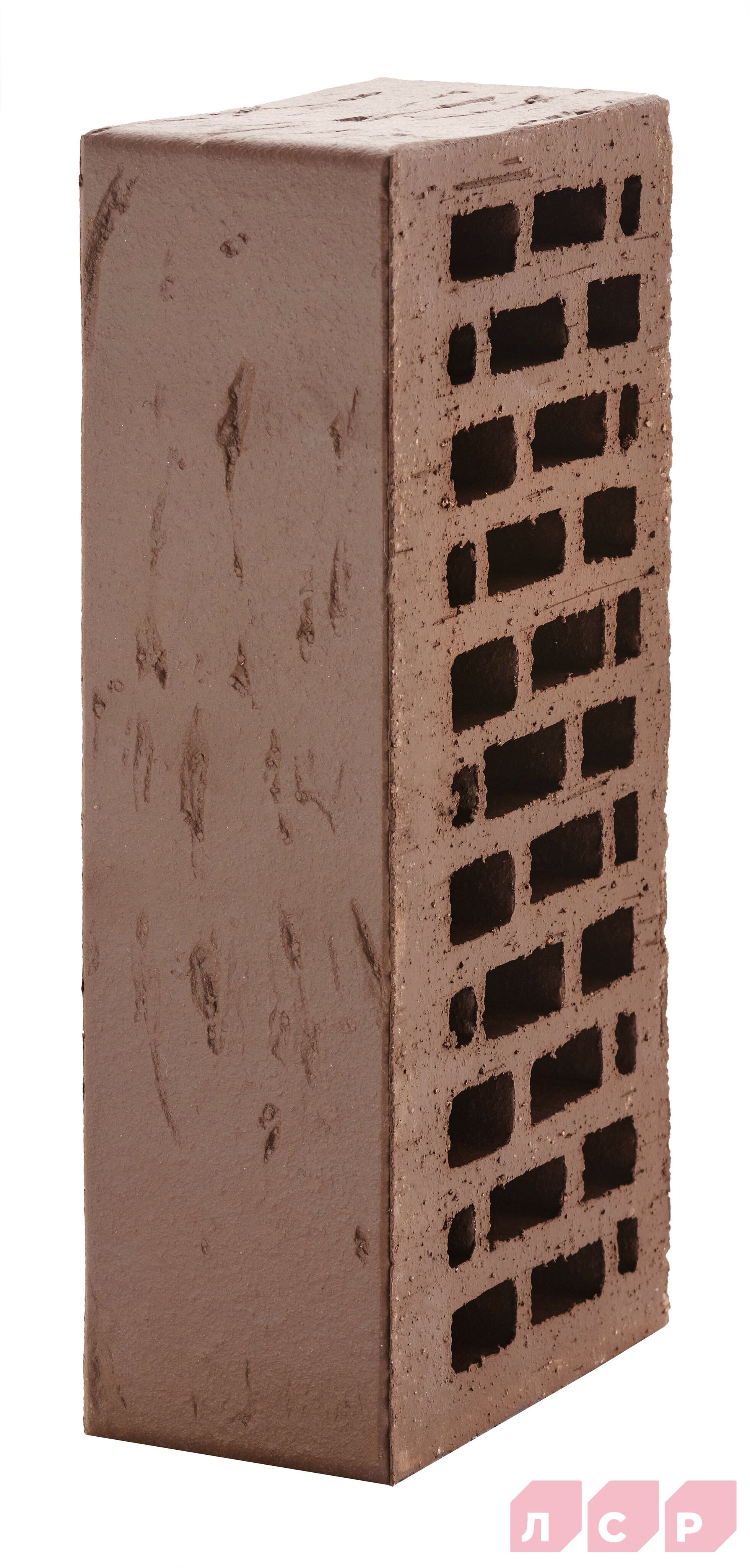 ЛСР Кирпич лицевой пустотелый 1NF утолщ.ст темно-коричневый М-175 рустик 480шт (РКЗ) купить в Санкт-Петербурге