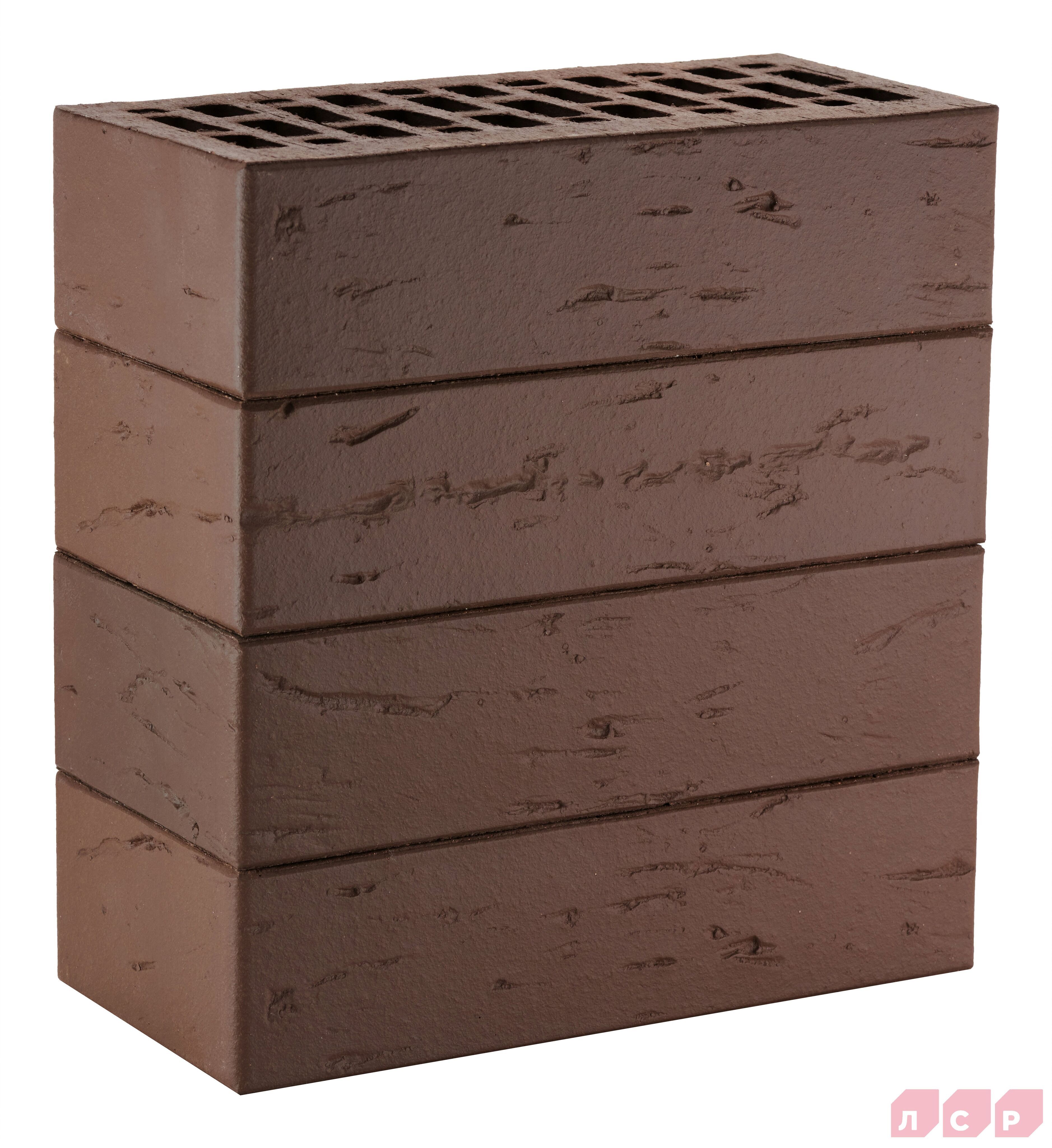 ЛСР Кирпич лицевой пустотелый 1NF утолщ.ст темно-коричневый F100 М-175 рустик 420шт (РКЗ) купить в Санкт-Петербурге