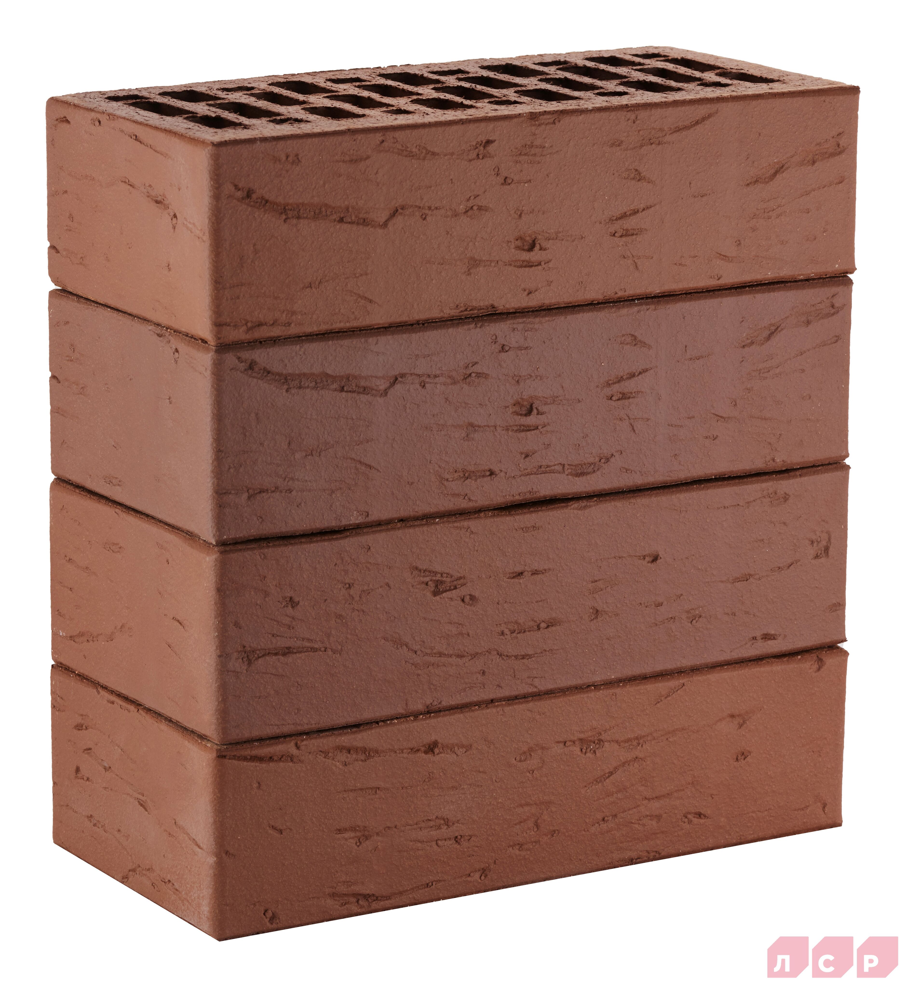 Кирпич ЛСР лицевой пустотелый коричневый 1NF рустик купить в Санкт-Петербурге