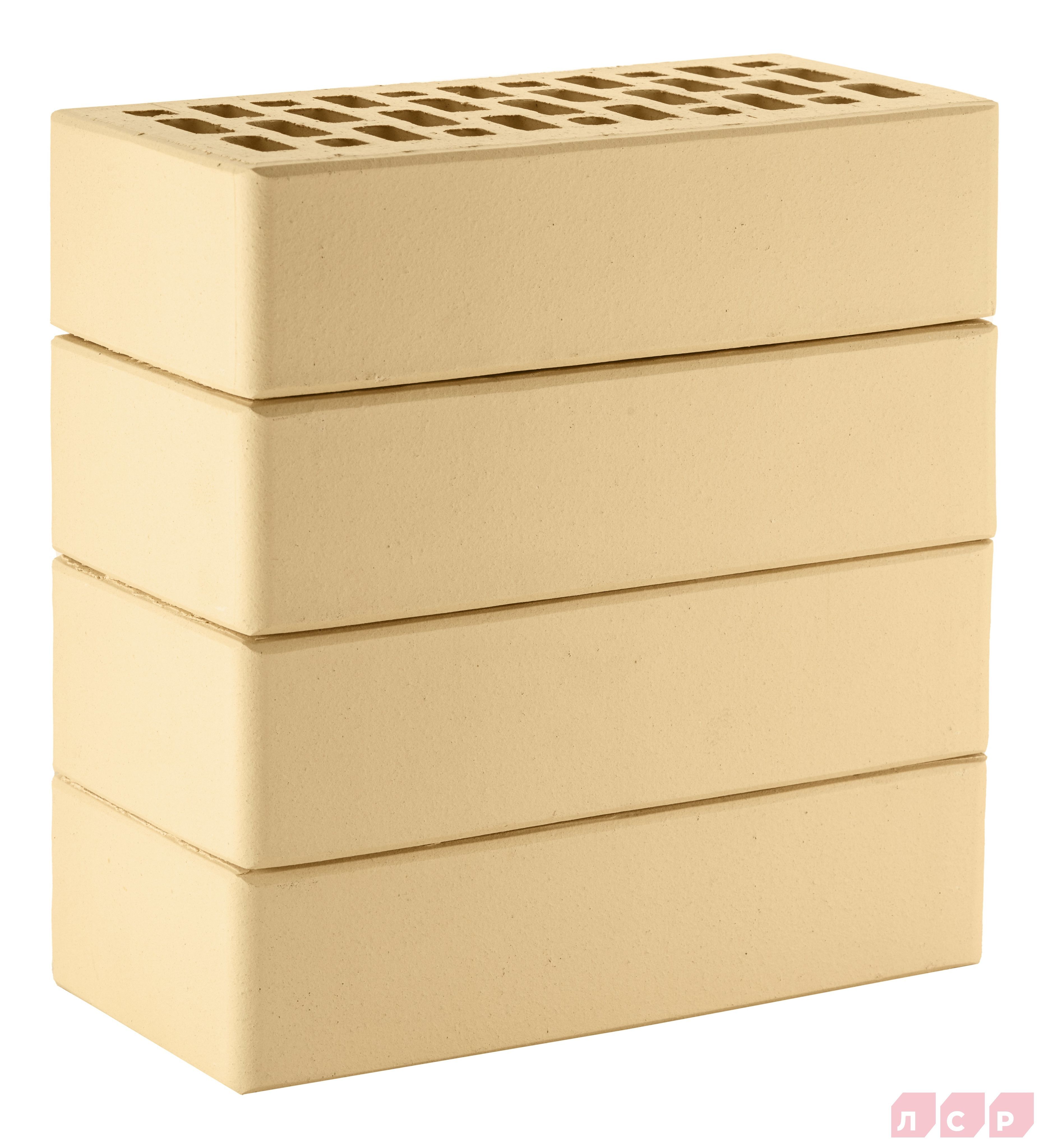 Кирпич ЛСР лицевой пустотелый бежевый 1NF гладкий