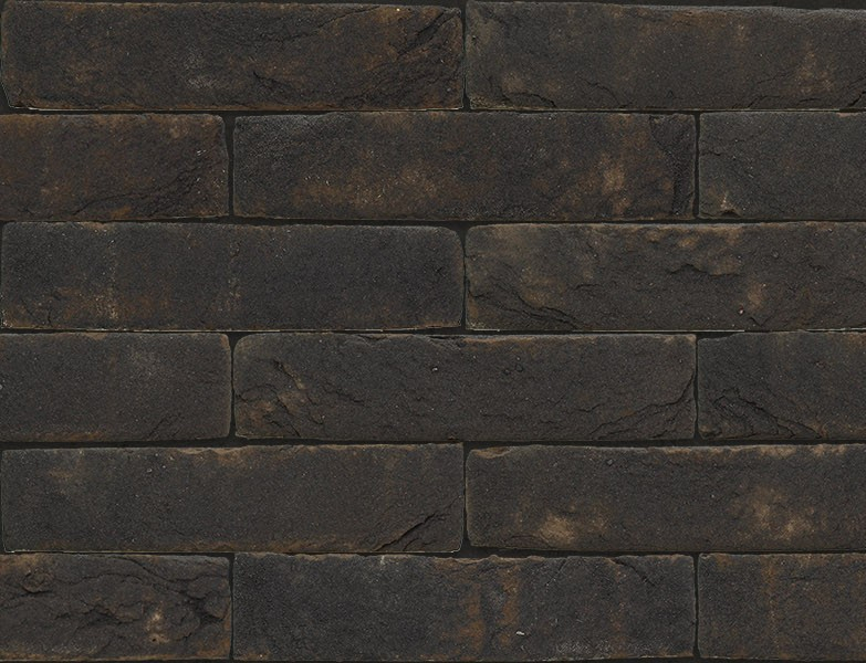 Manganese black WF50, кирпич облицовочный ручной формовки (половинка) купить в Санкт-Петербурге Manganese black WF50, кирпич облицовочный ручной формовки (половинка)