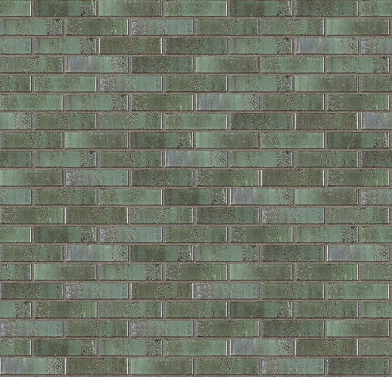 Recke Glanz 1-68-03-2-12 Кирпич облицовочный Зеленый Морская волна 1НФ 250х120х65мм 480шт/пд