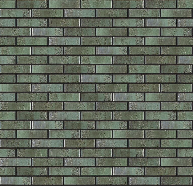 Recke Glanz 1-68-03-2-12 Кирпич облицовочный Зеленый Морская волна 1НФ 250х120х65мм 480шт/пд