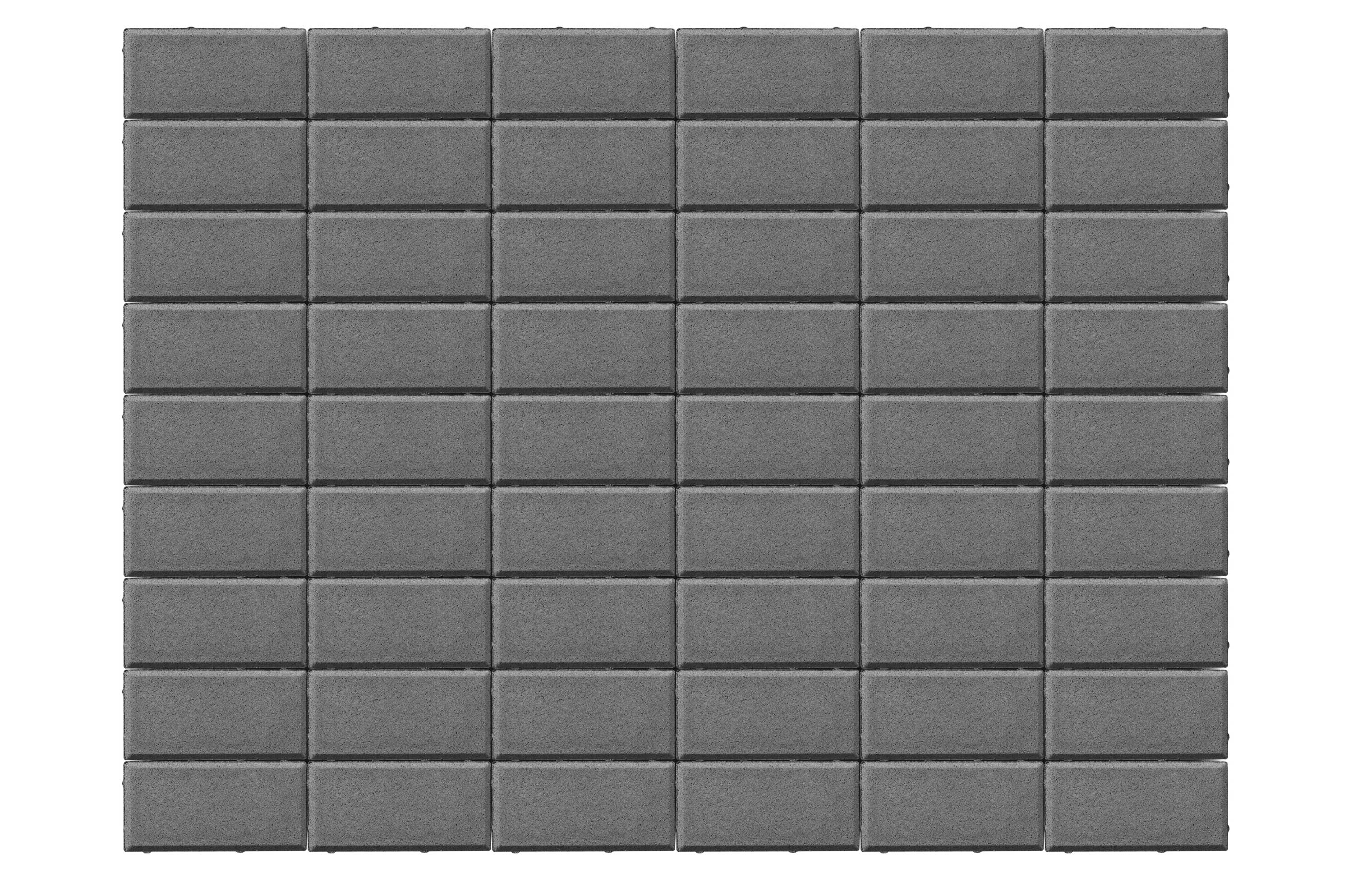 BRAER Тротуарная плитка Прямоугольник Серый 200х100х80мм 10,8м2/пд
