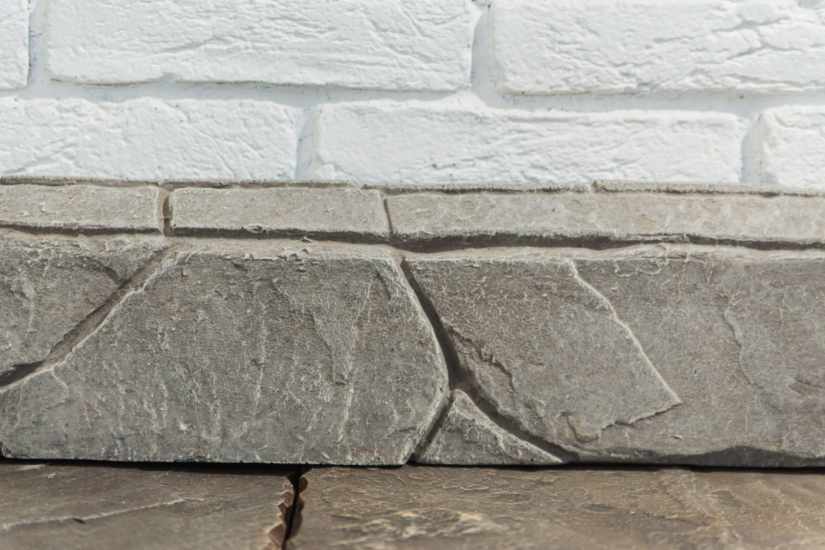 Бордюрный камень тротуарный фактурный 600х200х50мм CraftStone, Бордюрный камень тротуарный фактурный 600х200х50мм серый CraftStone