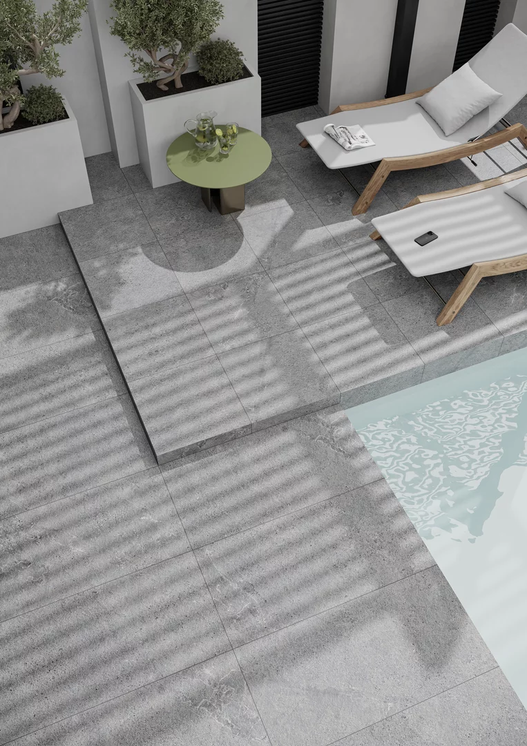 Плита террасная Authority graphite gres структурная 595х1195х20мм матовая Paradyz 1.41шт/м2 1шт/уп купить в Санкт-Петербурге