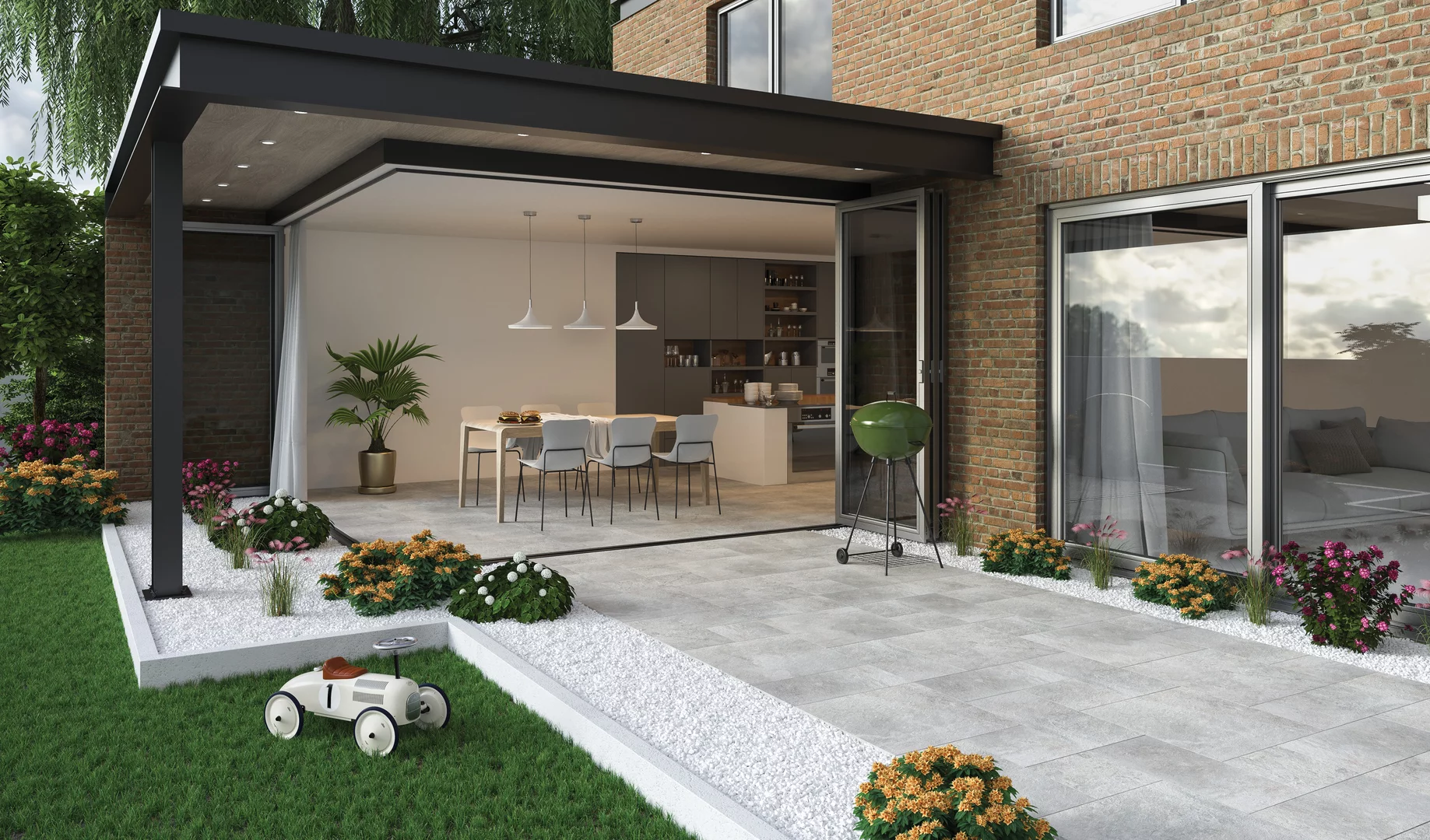 Плита террасная Burlington silver gres структурная 595х895х20мм матовая Paradyz 1.877шт/м2 2шт/уп