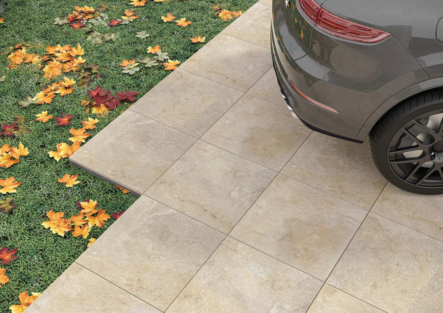 Плита террасная Burlington ivory gres структурная 595х1195х20мм матовая Paradyz 1.41шт/м2 1шт/уп