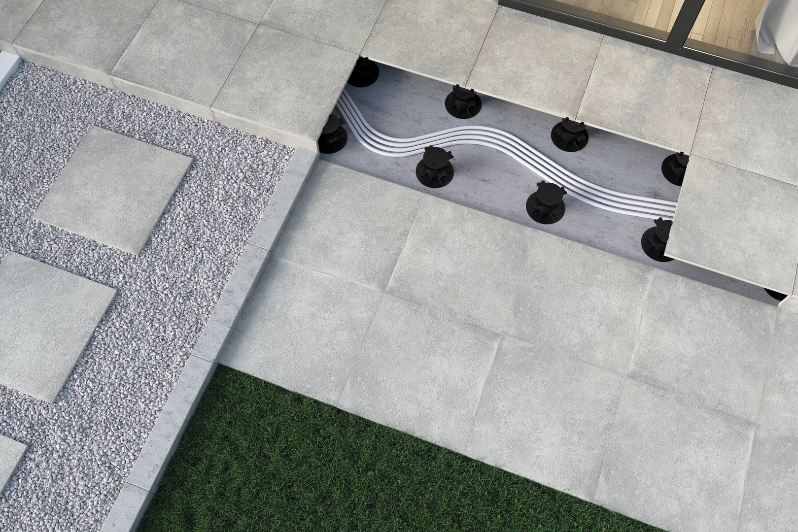 Плита террасная Garden grys gres гладкая 595х595х20мм матовая Paradyz 2.83шт/м2 2шт/уп