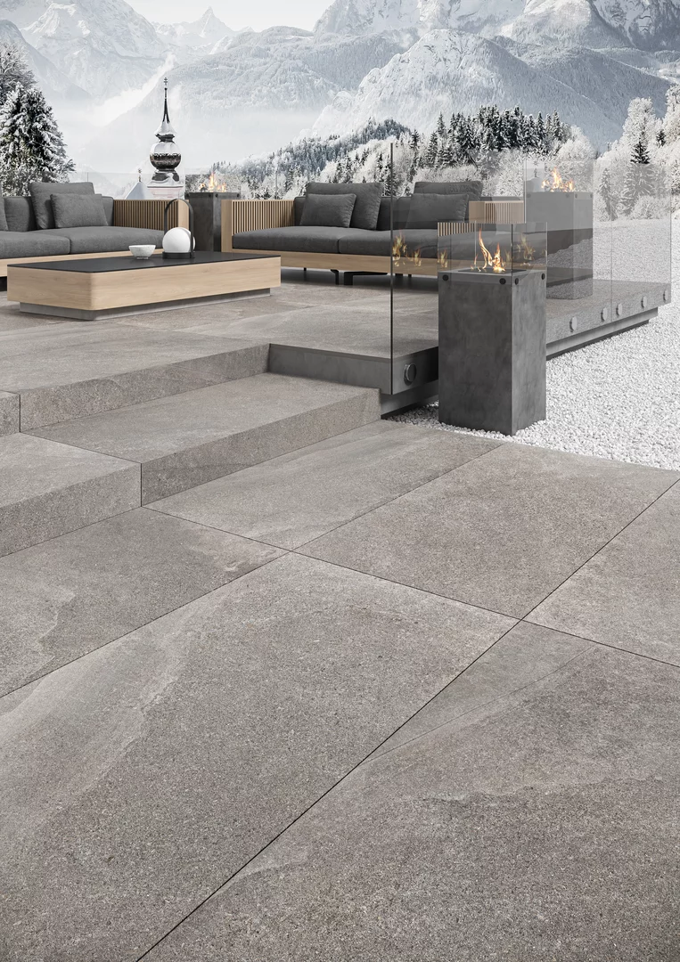 Плита террасная Natural Rocks basalt gres структурная 595х1195х20мм матовая Paradyz 1.41шт/м2 1шт/уп