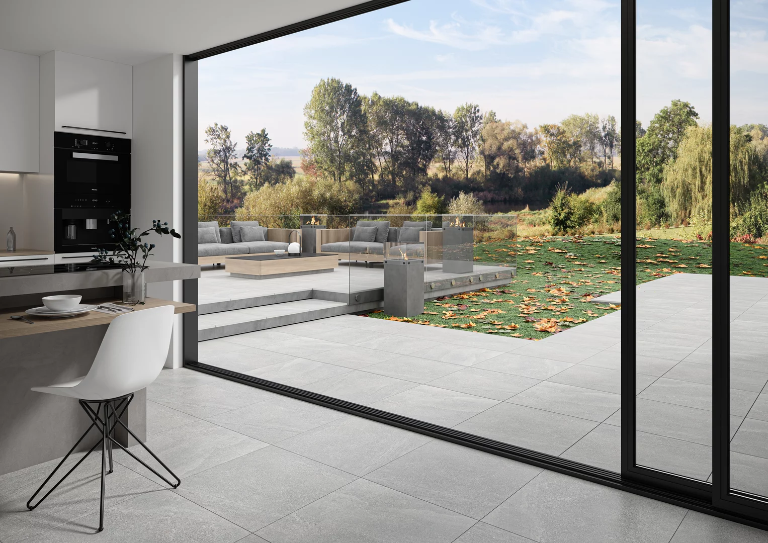 Плита террасная Natural Rocks silver gres структурная 595х595х20мм матовая Paradyz 2.83шт/м2 2шт/уп