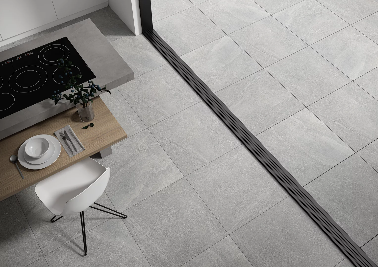 Плита террасная Natural Rocks silver gres структурная 595х1195х20мм матовая Paradyz 1.41шт/м2 1шт/уп