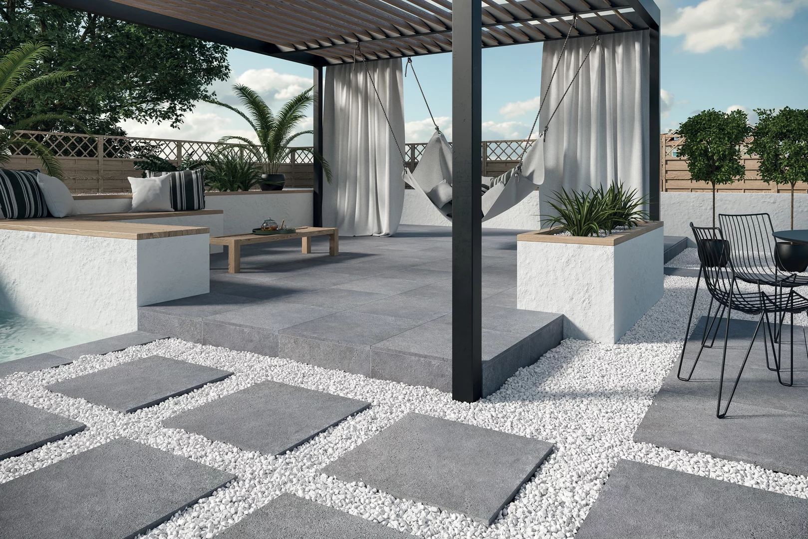 Плита террасная Optimal antracite gres гладкая 595х1195х20мм матовая Paradyz 1.41шт/м2 1шт/уп