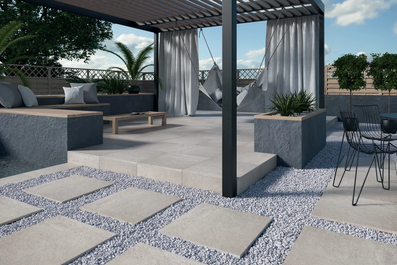 Плита террасная Optimal grys gres гладкая 595х1195х20мм матовая Paradyz 1.41шт/м2 1шт/уп