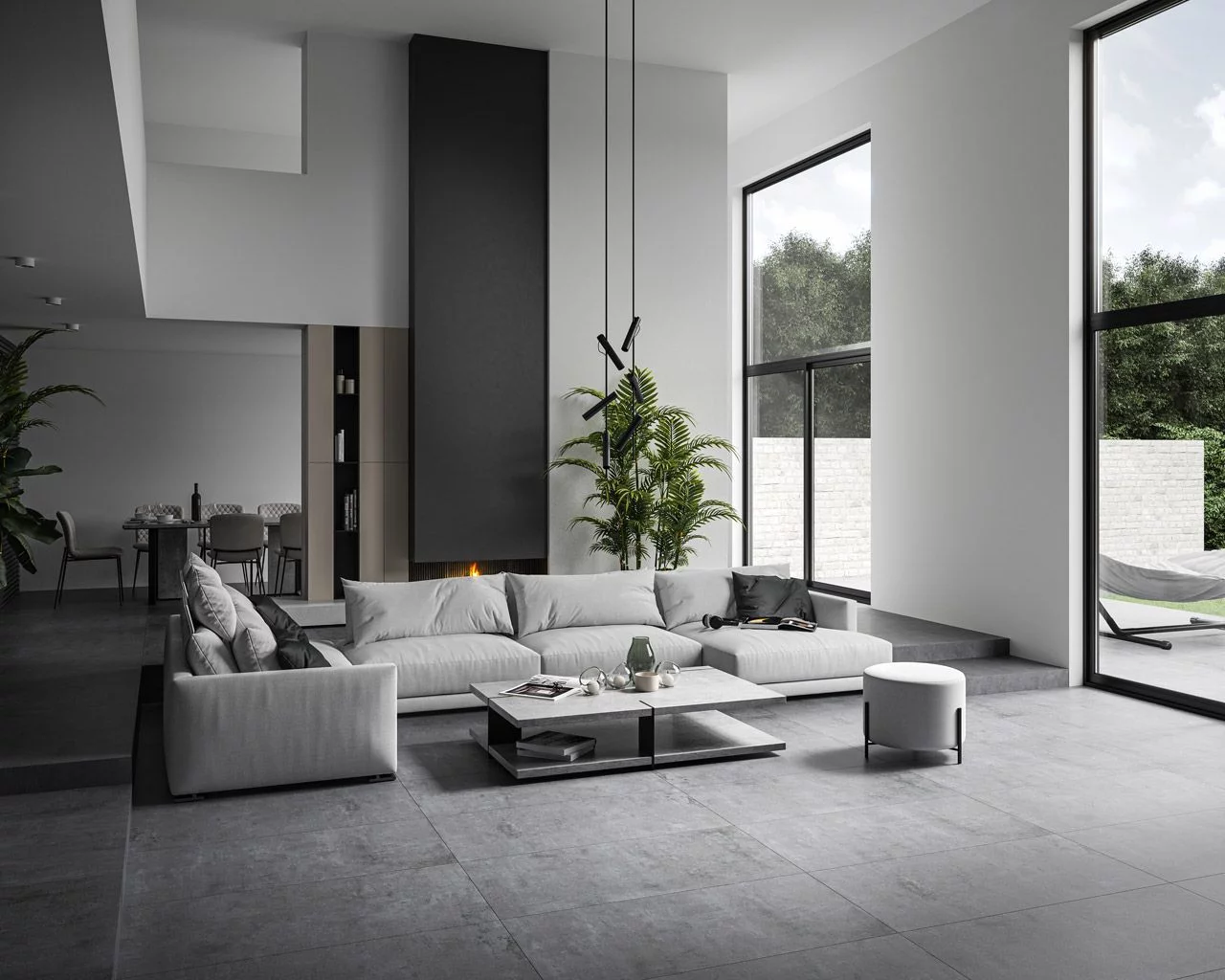 Плита террасная Pure Art dark grey gres гладкая 595х595х20мм матовая Paradyz 2.83шт/м2 2шт/уп