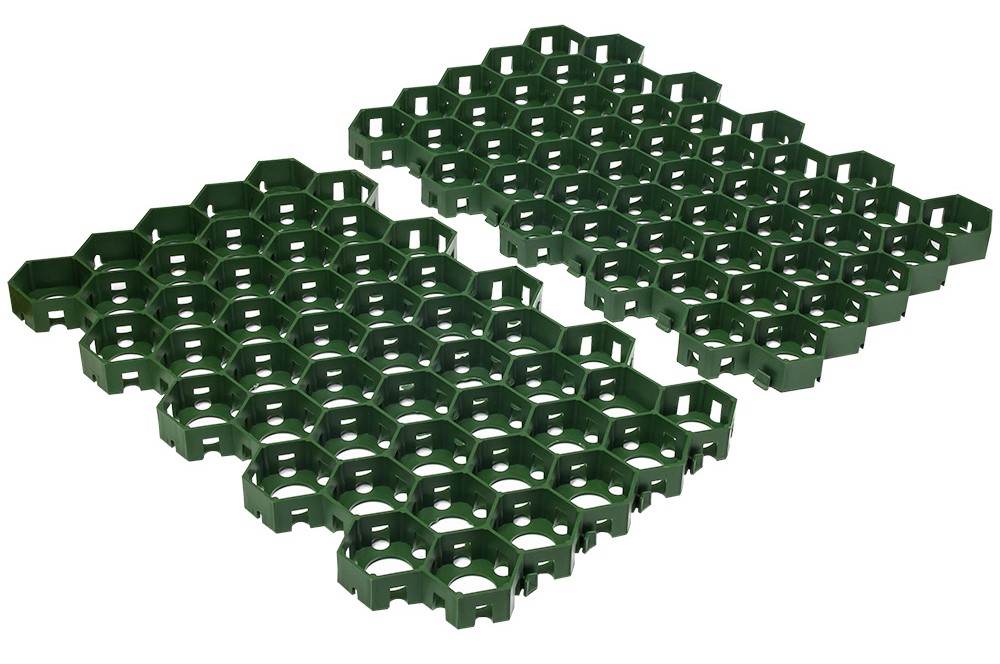 Решетка газонная пластиковая 336х545х35мм зеленый (в 1м2 6 модулей), зеленый