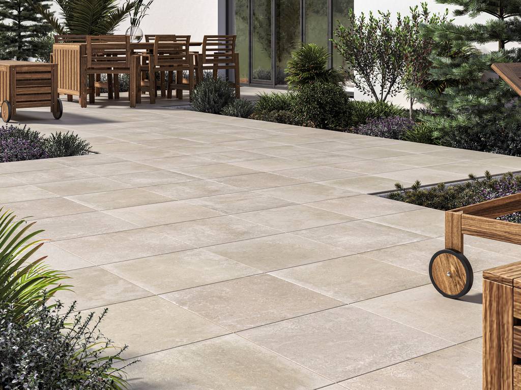 Керамогранит уличный Midtown Cream Base C3/R11 Antislip 900х900х20мм 1шт/уп TERRASLAB