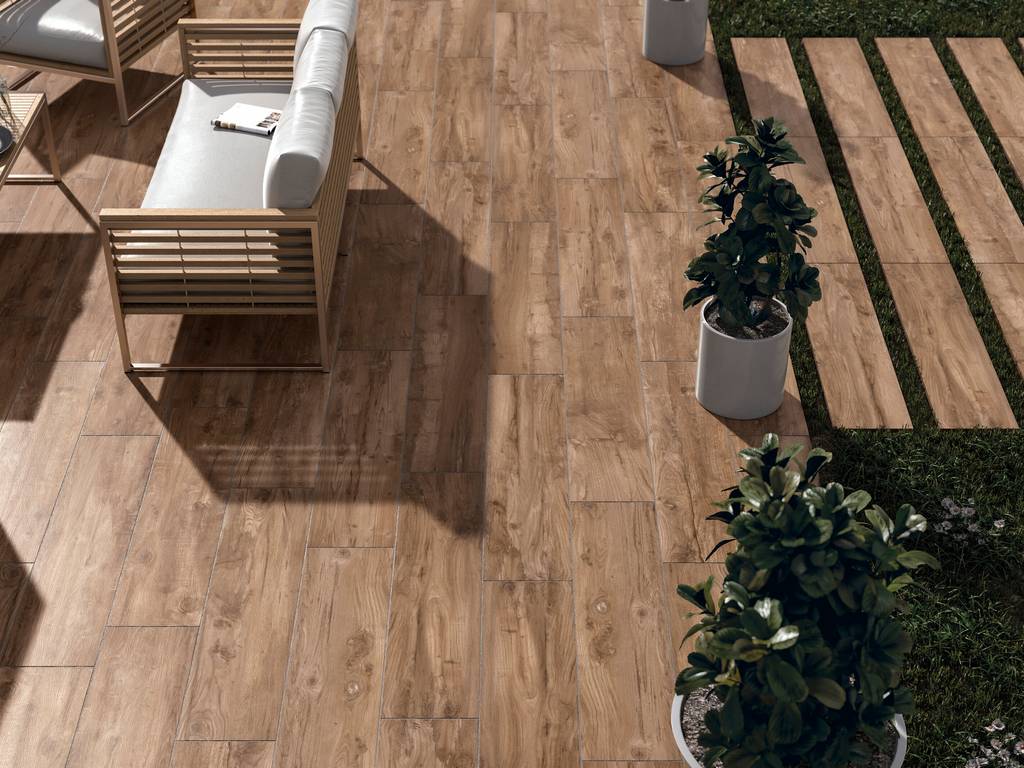 Керамогранит уличный Nebraska Oak Base C3/R11 Antislip 300х1200х20мм 2шт/уп TERRASLAB