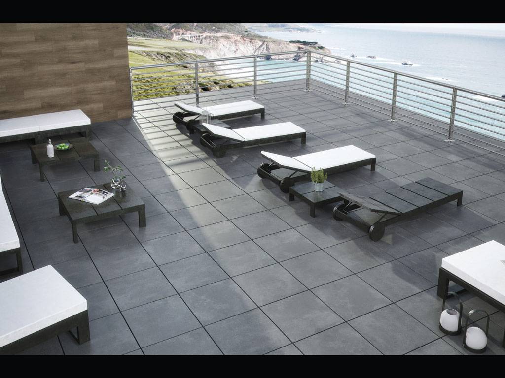 Керамогранит уличный Nexus Anthracite Base C3/R11 Antislip 600х600х20мм 2шт/уп TERRASLAB купить в Москве Керамогранит уличный Nexus Anthracite Base C3/R11 Antislip 600х600х20мм 2шт/уп TERRASLAB