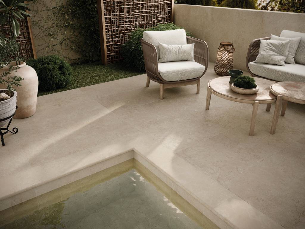 Керамогранит уличный Trevia Beige Base C3/R11 Antislip 600х1200х20мм 2шт/уп TERRASLAB купить в Санкт-Петербурге Керамогранит уличный Trevia Beige Base C3/R11 Antislip 600х1200х20мм 2шт/уп TERRASLAB