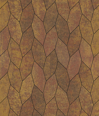 Б.1.ШГ.6 Плита бетонная тротуарная Скошенный шестиугольник Листопад (гладкий) осень 10.8м2/пд, Осень