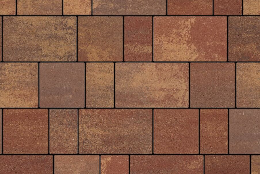 А.1.Фсм.4 Плитка бетонная тротуарная "Старый город" Колормикс (гладкий) вулкан 19.2м2/пд купить в Санкт-Петербурге