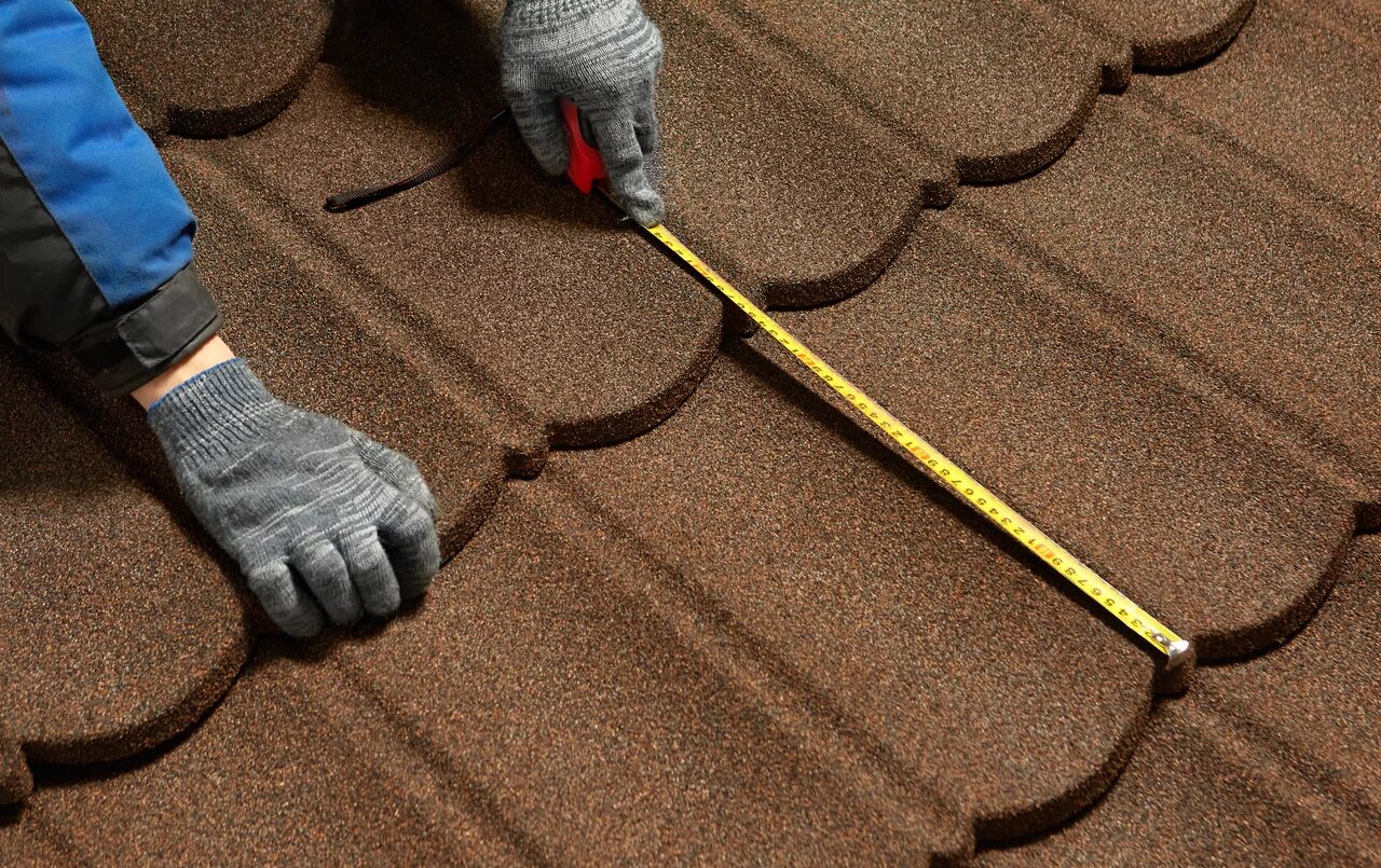 Черепица композитная 0.40мм 1340х420мм CM ROOF BOND COFFEE (кофе)