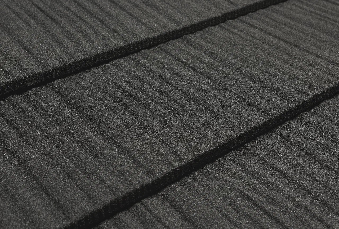 Черепица композитная 0.40мм 1335х415мм CM ROOF SHAKE BLACK (черный)