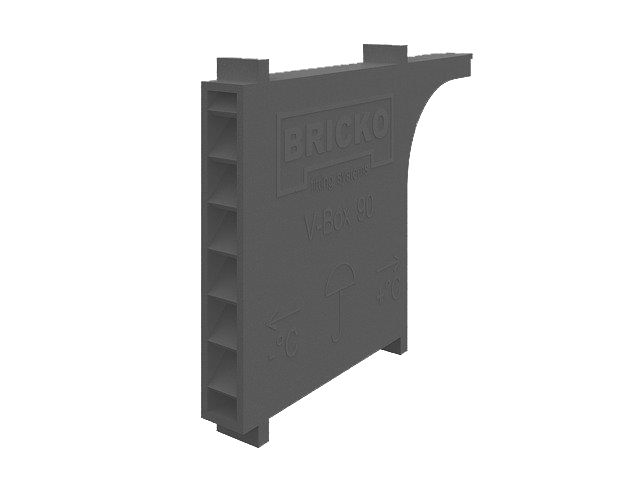 Вентиляционная коробочка для кирпичной кладки BRICKO V-Box 90х60х10мм темно-серый, Тёмно-серый купить в Санкт-Петербурге Вентиляционная коробочка для кирпичной кладки BRICKO V-Box 90х60х10мм темно-серый, Тёмно-серый