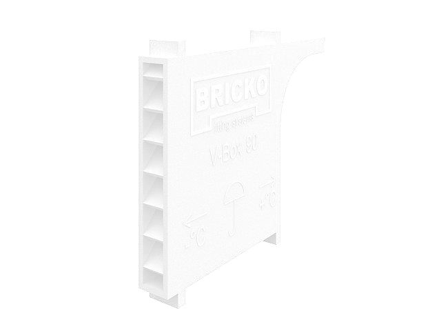 V-Box 90 белый BRICKO вентиляционная коробочка, V-Box 90 белый BRICKO 60x90x10 мм