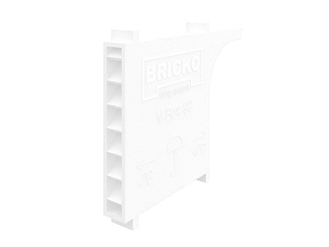 Вентиляционная коробочка для кирпичной кладки BRICKO V-Box 90х60х10мм белый, Белый купить в Санкт-Петербурге Вентиляционная коробочка для кирпичной кладки BRICKO V-Box 90х60х10мм белый, Белый