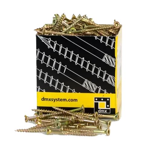 Упаковка шурупов конструкционных Domax CS TX25 5.0x100/60 Желтый цинк, потай 100шт/уп купить в Санкт-Петербурге Упаковка шурупов конструкционных Domax CS TX25 5.0x100/60 Желтый цинк, потай 100шт/уп
