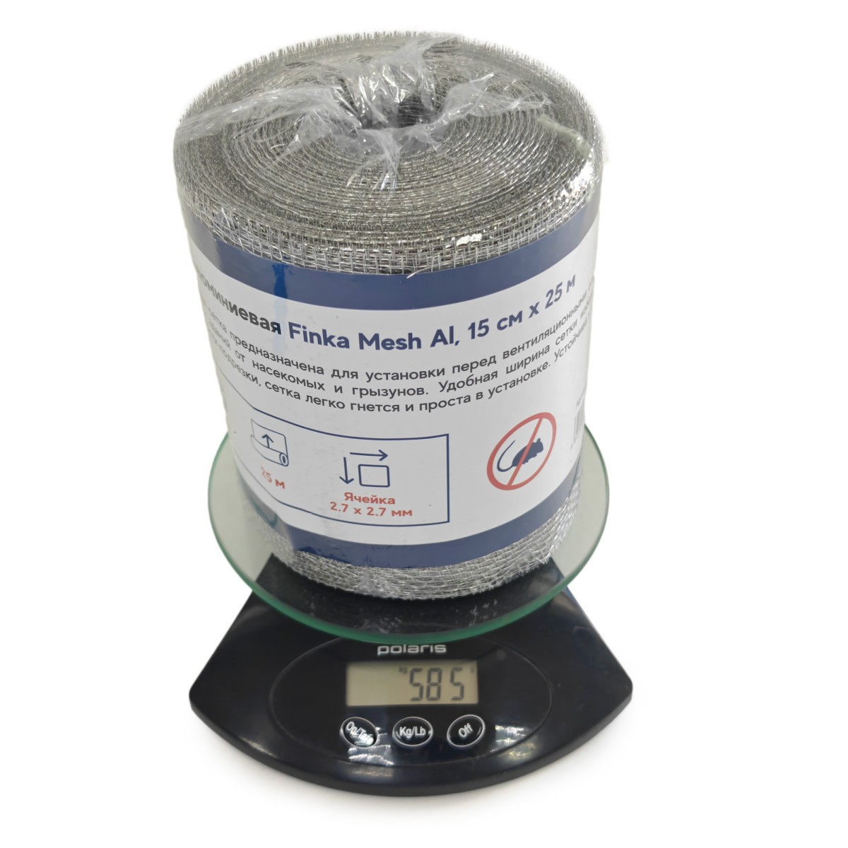 Сетка алюминиевая от грызунов Finka 0.15x25м