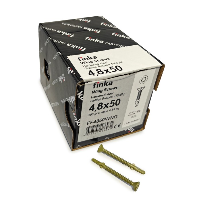 Упаковка шурупов флюгельных Finka Wing Screws 4.8x50TX25 Golden Ruspert 200шт/уп, Упаковка шурупов флюгельных Finka Wing Screws 4.8x50TX25 Golden Ruspert 200шт/уп купить в Москве Упаковка шурупов флюгельных Finka Wing Screws 4.8x50TX25 Golden Ruspert 200шт/уп, Упаковка шурупов флюгельных Finka Wing Screws 4.8x50TX25 Golden Ruspert 200шт/уп