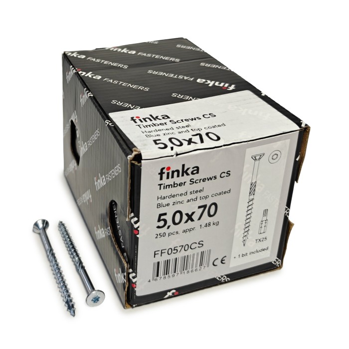 Упаковка шурупов конструкционных Finka Timber Screws CS 5.0x70TX25 голубой цинк, потай 250шт/уп, Упаковка шурупов конструкционных Finka Timber Screws CS 5.0x70TX25 голубой цинк, потай 250шт/уп купить в Москве Упаковка шурупов конструкционных Finka Timber Screws CS 5.0x70TX25 голубой цинк, потай 250шт/уп, Упаковка шурупов конструкционных Finka Timber Screws CS 5.0x70TX25 голубой цинк, потай 250шт/уп
