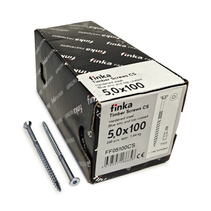 Упаковка шурупов конструкционных Finka Timber Screws CS 5.0x100TX25 голубой цинк, потай 200шт/уп, Упаковка шурупов конструкционных Finka Timber Screws CS 5.0x100TX25 голубой цинк, потай 200шт/уп купить в Москве Упаковка шурупов конструкционных Finka Timber Screws CS 5.0x100TX25 голубой цинк, потай 200шт/уп, Упаковка шурупов конструкционных Finka Timber Screws CS 5.0x100TX25 голубой цинк, потай 200шт/уп