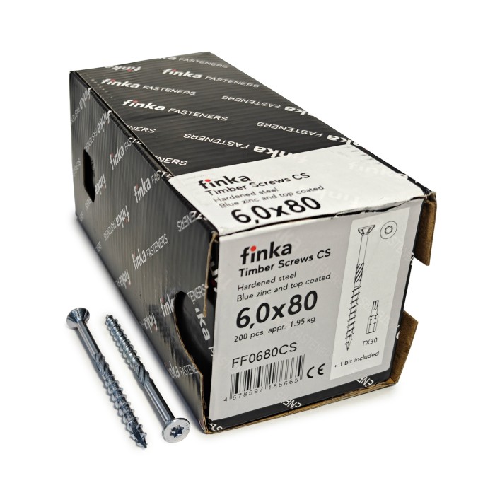 Упаковка шурупов конструкционных Finka Timber Screws CS 6.0x80TX30 голубой цинк, потай 200шт/уп, Упаковка шурупов конструкционных Finka Timber Screws CS 6.0x80TX30 голубой цинк, потай 200шт/уп купить в Москве Упаковка шурупов конструкционных Finka Timber Screws CS 6.0x80TX30 голубой цинк, потай 200шт/уп, Упаковка шурупов конструкционных Finka Timber Screws CS 6.0x80TX30 голубой цинк, потай 200шт/уп