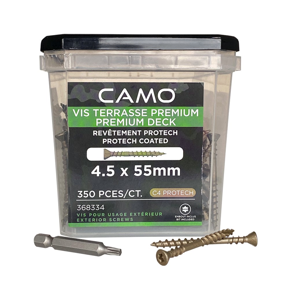 Упаковка саморезов CAMO PREMIUM DECKING SCREW PROTECH C4 T20 55х4.5 мм 350шт/уп купить в Санкт-Петербурге Упаковка саморезов CAMO PREMIUM DECKING SCREW PROTECH C4 T20 55х4.5 мм 350шт/уп